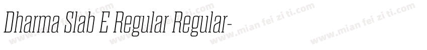 Dharma Slab E Regular Regular字体转换